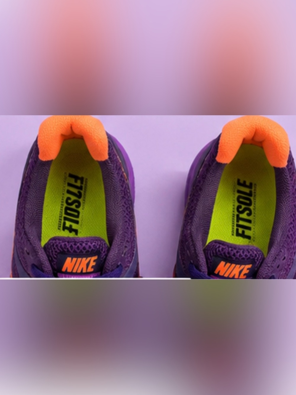 Nike Lunarglide Women’s Athletic Shoe in Purple, Orange & Navy Accents size 9.5 - Picture 6 of 8